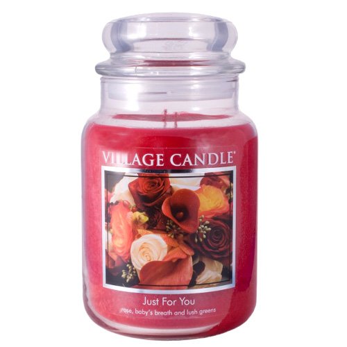 Village Candle Vela Grande con Aroma Solo para Ti, Rojo, 10.2x10.1x15.4 cm