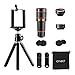 Produktbild Criacr 3 in 1 Clip-On Handy-Objektiv-Kit, 12x Zoom-Teleobjektiv + 198° Fischauge Objektiv + 0.63X Weitwinkel + 15X Makro-Objektiv, Objektiv Kamera Adapter für iPhone, S7, S7 Edge, HTC, Sony, LG etc