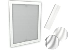 Time4Blinds Mosquitera de Fibra de Vidrio con Perfil de Aluminio, Mosquitera de Malla para Ventanas, mosquitera acortable Individualmente – 70x150cm – Marco Blanco