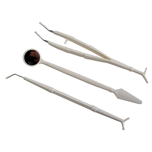AZDENT Dental Instruments Disposable Intraoral Mirror,Plier and Explorer kit 3pc/Set(10 sets) by AZDENT-Orthodontic accessories