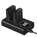 Velocidad de carga rápida, ambas baterías podrían recargarse simultáneamente en 2,5 horas, o usando la entrada Micro-USB 5V / 2.1A