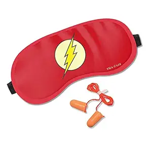 MCSID RAZZ DC Comics Flash Sleep Eye Mask, Comfortable & Super Soft Sleeping Mask for Women, Men, Eye Mask for Sleeping with Ear Plugs for Travel Naps Official Licensed Warner Bros,USA Best Gift for Friendship Day, Rakhi, Diwali & Christmas Day