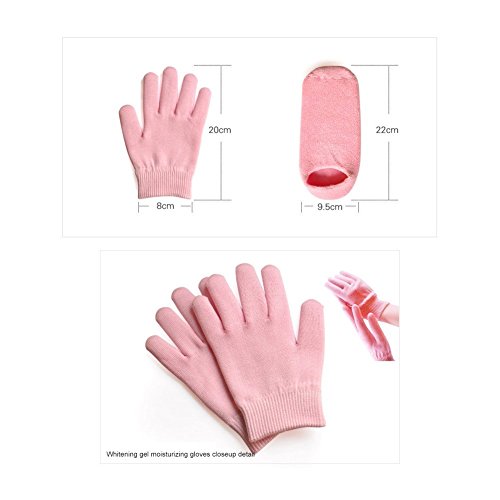 1 Paar Unisex SPA Gel Feuchtigkeitsspendende weich und geschmeidig Handschuhe/ Gel Handschuhe, Magische Unisex Kosmetikerin erweichen Whitening feuchtigkeitsspendende Behandlung Hautpflege Gel Handschuhe(Rosa) - 6
