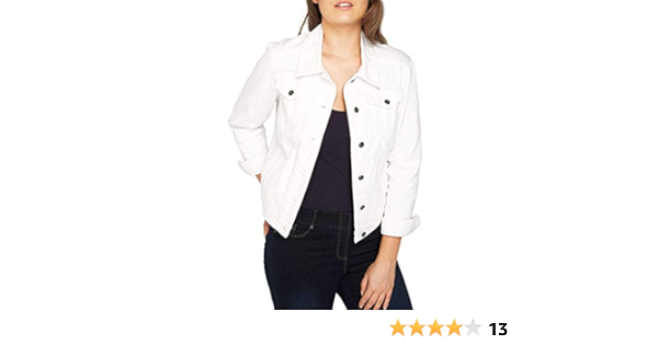 white jean jacket amazon