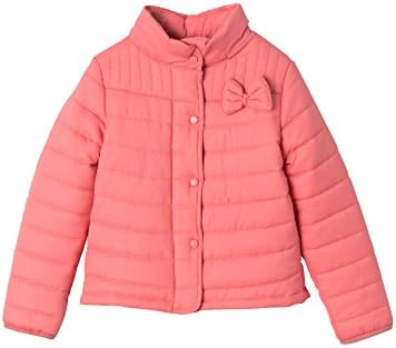 Vertbaudet Girls' Lightweight Puff Jacket Pink Medium All Over Printed 9/10Y (138CM)