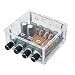 Produktbild ASHATA Digital Audio Stereo Verstärker, Digital 2.1 Class D Bluetooth 4,0 HiFi Endstufe Board,Super Bass Digital Audio Power Amplifier Board Video Stereo Modul DC 24V/AC 18V mit Case