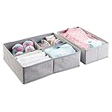 MATERIAL DE CALIDAD Y DISEÑO ATRACTIVO: Nuestras cestas organizadoras están fabricadas con un material resistente y tienen un precioso diseño de color gris jaspeado.
