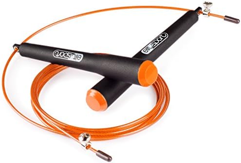 ELIT SPORT Speed Skipping Rope - Super Comfortable Handles - Good Grip - High Quality Ball Bearings - High Speed 2.5mm Steel Cable with PVC Coating - Ideal for Double Unders - Perfect for CROSSFIT, WOD , HIIT, Boxing, MMA, Fitness, Kickboxing, Agility Training - FREE REPLACEMENT CABLE AND CONVENIENT CARRY BAG