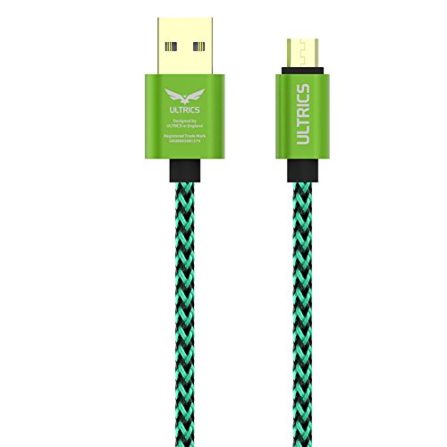 ULTRICS® Micro USB Kabel [3M – 9FT] Nylon geflochtenes Aufladeeinheits-Kabel Tangle geben Synchronisierungsauflade USB-androides Aufladeeinheits-Blei für Samsung-Galaxie, Sony, Nokia, Microsoft, Motorola, Kindle, Nexus, Huawei, LG, Xiaomi, OPPO – Lebenszeit-Garantie, Geld frei Zurück Garantie - 2