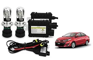 RS Enterprises Cars Yaris H4 - HID Conversion Light Kit ( 2 HID Light , 2 Blaster , Wiring ) Vehicle HID Kit for Car Headlight