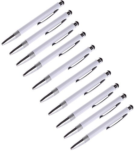 3x, 5x oder 10 Stück Touch Pen Eingabestift Kuli Rubber Touch Pen Stylus für alle Touchscreen Smartphone und Tablet PC Samsung, Galaxy, HTC One, Sony, Xperia, Apple iPhone, Apple iPad, LG