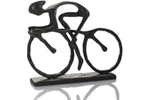 GLRACD Quaytrader - Escultura de ciclista de carreras en hierro fundido