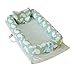 Produktbild DorkasDE Babynest Kuschelnest Faltbett tragbar Babybett Reisebett (one size, Grün Kaninchen)