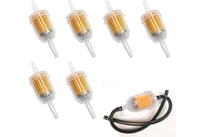 CERIOLL 6 Pezzi Filtri Carburante Linea per Gas,Filtro Benzina 8 mm,Filtro In Linea Per Benzina Universale Per Moto Filtro Carburante Rapido Per Velocità Filtrazione Per Moto Scooter Generatore Tosaerba