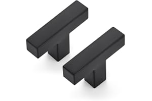 Ravinte 5 Stück Schrankgriffe 50mm Möbelgriffe Schwarz Griffe für Küchenschränke Schrankgriffe Quadratischer Griffe Möbel Rostfreier Edelstahl Türgriffef für Küchengriffe