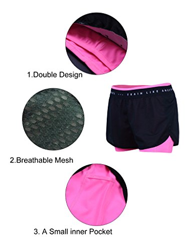JIMMY DESIGN Damen Sport Shorts 2 in 1, S – XXXL - 7