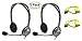 2 Pack of Logitech Stereo Headset H111 981-000612 in Bulk Packaging Plus Bonus USB Extenders RS.3549.00