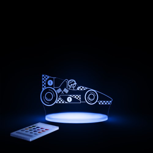 Preisvergleich Produktbild LED Nachtlicht Rennauto mehrfarbig für Kinder mit Fernbedienung