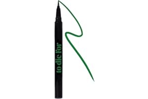 KRASH KOSMETICS Eyeliner Líquido Verde To Die For RAINBOW PARADE - Formula Waterproof 24h Larga Duración-Delineador Ojos Colores Pigmentados -Aplicador de Fieltro Punta Fina - Vegano y Cruelty Free
