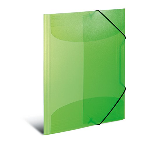 HERMA 19500       Carpeta con goma de esquina Tensor  pl  stico  1  unidades   transparente  color verde claro DIN A3