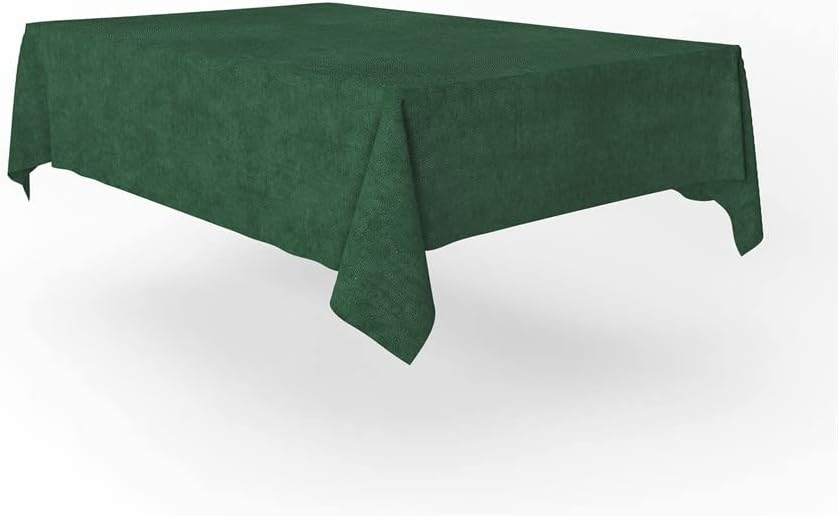 Goccia Kadife Dokulu Siyah Masa Örtüsü (Yeşil, 140x220)