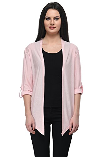 Frenchtrendz Womens's Viscose Crepe Shrug(Baby Pink, XS-4XL)