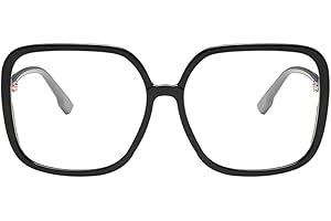 KAEOISFU Übergroße Quadratische Lesebrillefür Damen, Mode Blaulicht Blockierende Computer Lesebrille, groß Computerleser, Geeignet für Menschen mit großen Köpfen und großen Gesichtern