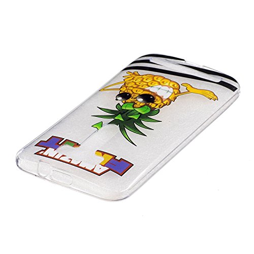 ASUS ZenFone 2 Laser (ZE500KL) Hülle,MAGQI Transparent Ultra Dünn Gel TPU Bumper Tasche mit Bunter Cartoon Design [Kratzfeste,Scratch-Resistant] [Crystal Clear] Weiche Silikon Gummi Schutzhülle [Frei Stylus Pen] 360 edge protection für ASUS ZenFone 2 Laser (ZE500KL) – Ananas - 3