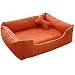 Produktbild YSDTLX(haustierbett) Abnehmbare Und Waschbare Zwinger Für Zwinger, Große Und Mittelgroße Hunde Für Vier Jahreszeiten, Hundebett-Winterbedarf, Orange + Decke + Knochen, 70 * 60 cm