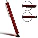 Produktbild KlickaDeal® Premium Quality Rubber Stylus Soft Touch Eingabestift für Apple iPad 1 2 3 4 Mini iPhone 3G 3GS 4 4G 4S 5 Samsung Galaxy S2 S3 Tab Touchscreen Tablet PC schwarz black Stylus Pen Stift für Apple iPhone, iPad, Samsung, HTC, Nokia, LG (Rot)