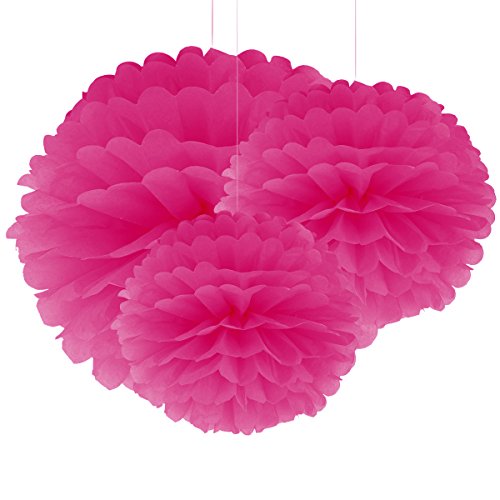 30er Pink Papier PomPom Blumen Kugel 20/25/37cm Hochzeit Garten Wohnung Fest Feier Party Geburtstag Deko - 2