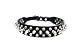 Produktbild Leder mit Spike-Nieten Halsband 2,5 cm breit Schutz Mut Pets von anderen Beißen für kleine oder Mittelgroße Hunde Haustiere (mittlere Größe)