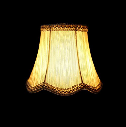 Splink 2pcs Lampenschirm Clip-On E12/E14 Stain Stoff Stehlampe Wandlampe Tischlampenschirm Vintage Stil 75*130*120mm - 8