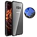 Produktbild DoubTech Samsung S8 Magnetisch Hülle, Hybrid Aluminium Metall Stoßstange Rahmen+Transparent Gehärtetes Glas Zurück Magnetische Adsorption Schutzhülle