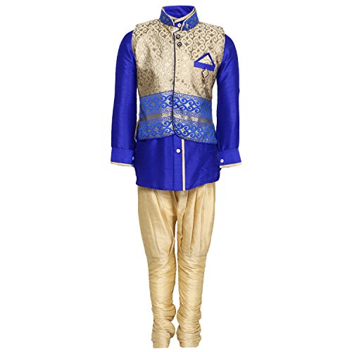 Kids Kurta Pyjama Waistcoat Set for Boy's