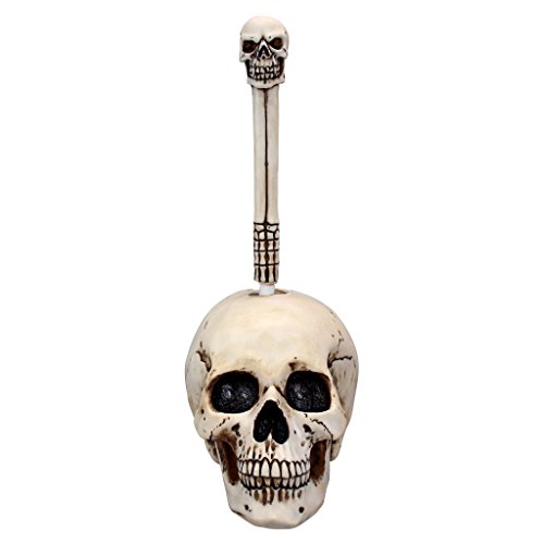 Design Toscano Skullduggery, Totenkopf-Toilettenbürste - 2