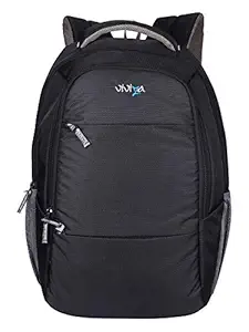 VIVIZA Laptop Backpack for Men / 15.6 Inch Waterproof Bags for Business Travel Work/Durable College School Students Bag Pack for Men Women Gifts / 2 Compartment Black Laptop Bags