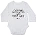 HippoWarehouse Everything tastes better with dog hair in it baby bodysuit (long sleeve) boys girls