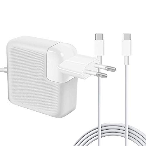 Ronnie Chargeur MacBook Pro,87W USB C Adaptateur Secteur PD Chargeur d'alimentation pour MacBook Pro 13 '' 15 '' Pouces 2015 2016 2017 2018 de Type C, et Prise européenne avec 2M USB c