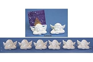 Michel Toys MT 505539 Engel Büste 6er Set Box Kartenhalter MT Weiss 40mm