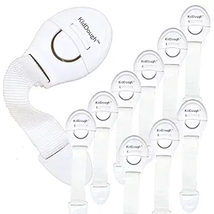 KidDough Furniture Safety Locks for Kids (10 White Locks)