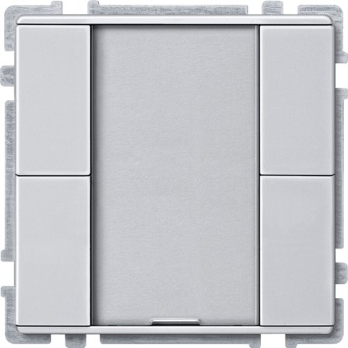 Preisvergleich Produktbild Merten 628160 Taster 2fach plus, aluminium, System Fläche