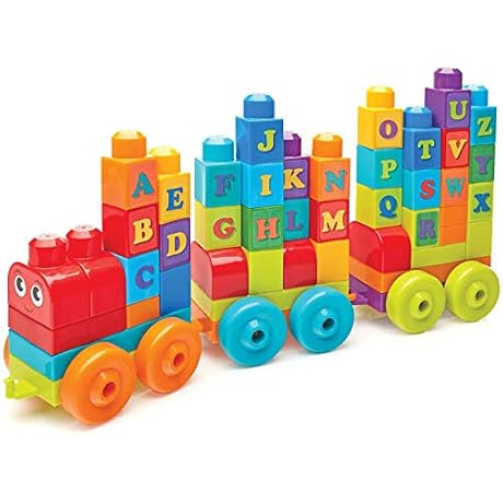 Mega Bloks Le train des Lettres jeu de blocs de construction 60 pices jouet pour bb et enfant de 1 5 ans DXH35