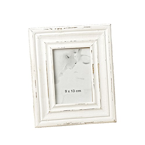 Bilderrahmen SOUTHHAMPTON weiß shabby chic aus Holz 9x13cm