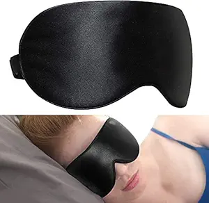 Alleybelly Enterprise Eye mask for sleeping with Natural silk Sleeping mask for eyes -Breathable Blind folder for sleeping eye mask -Super smooth Eye cover for sleep for men women girls and boys