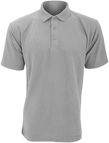 UCC 50/50 Mens Plain Piqué Short Sleeve Polo Shirt (3XL) (Heather Grey)