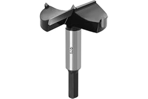 ASNOMY Wiertło Forstner ze Stali Wolframowej 75 mm - Wiertło do Drewna, Garnkowe i Artystyczne do Twardego Drewna