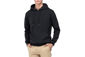 NUQLO Felpa Uomo con Cappuccio | No Logo | Cotone Premium | Basic - Casual - Sportivo | Senza Zip | Semplice Tinta Unita