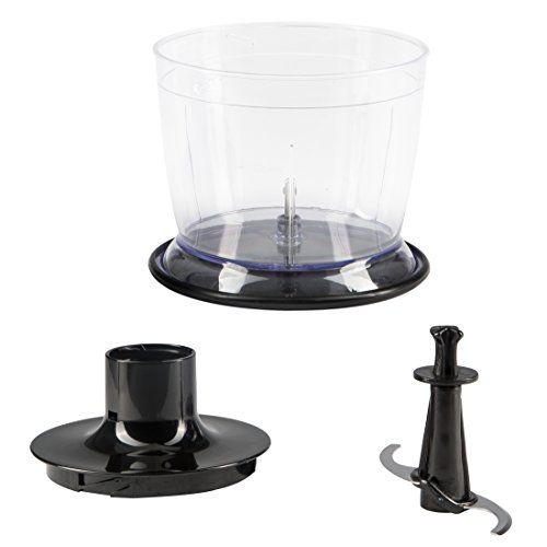Ultratec 3-in-1 Stabmixer mit Zubehör-Set / Zerkleinerer, Pürierstab und Rührbesen / inklusive Zubehör / Edelstahl & Schwarz / 600 Watt / 16.500 U/min. - 3