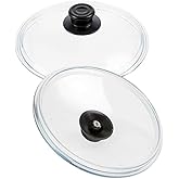 20cm Tencere ve Tavalar i&ccedil;in Cam Tencere Kapağı Y&uuml;ksek Isıya Ocak + Fırına Dayanıklı Pyrex Cam Kapak
